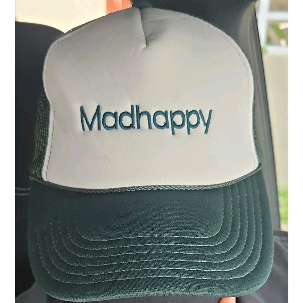 Madhappy Green White Adjustable Mesh Trucker Hat One Size Men's Classic